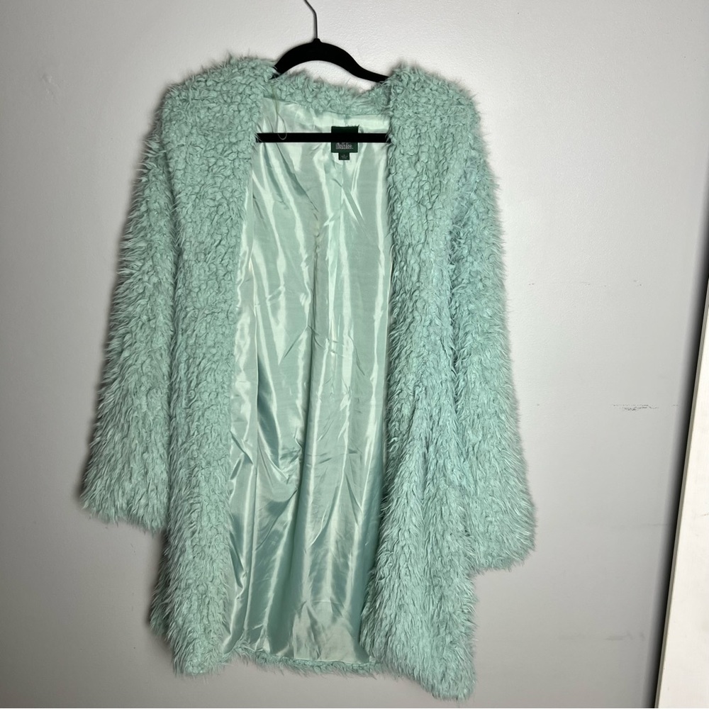 Teal Faux Fur Jacket